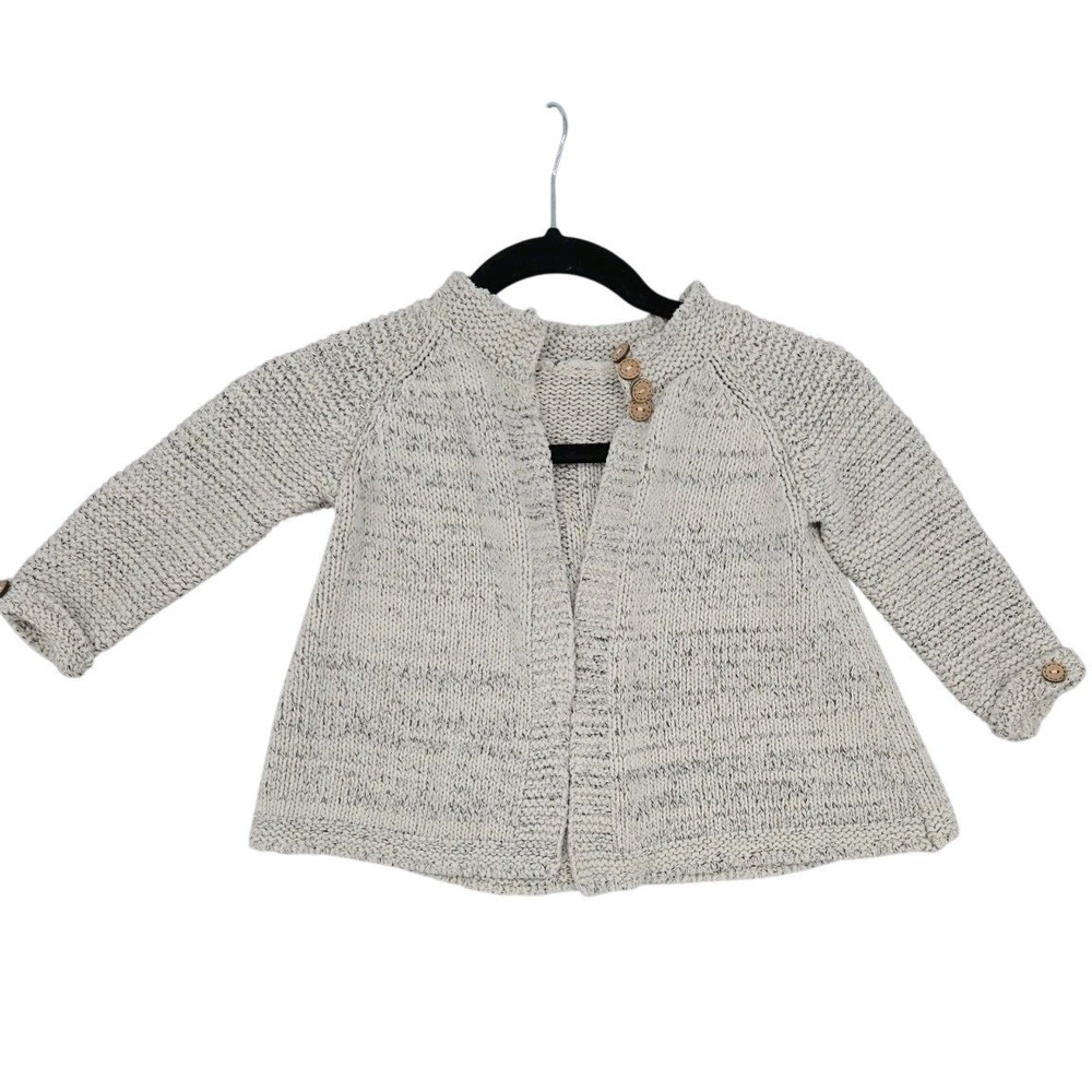 Toddler Knit Cardigan Flowy Sweater Neutral Boho Cottagecore Button 2-3T Holiday